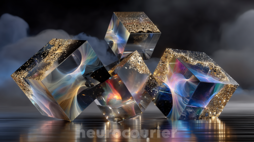 Four-interlocking-geometric-prisms-floating-over-a-reflective-black-surface--each-prism-representing-Form-Texture-Color-Vibe--pulsing-with-distinct-neon-glows-gold-copper-emerald--118900dfd41f9bcaf2.png