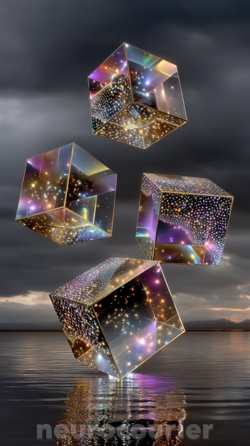 Four-interlocking-geometric-prisms-floating-over-a-reflective-black-surface--each-prism-representing-Form-Texture-Color-Vibe--pulsing-with-distinct-neon-glows-gold-copper-emerald--6e08de5a775908061.png