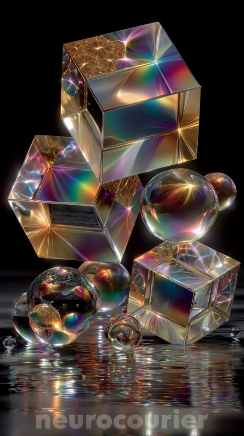 Four-interlocking-geometric-prisms-floating-over-a-reflective-black-surface--each-prism-representing-Form-Texture-Color-Vibe--pulsing-with-distinct-neon-glows-gold-copper-emerald--8316d0e0e6987c5c0.png